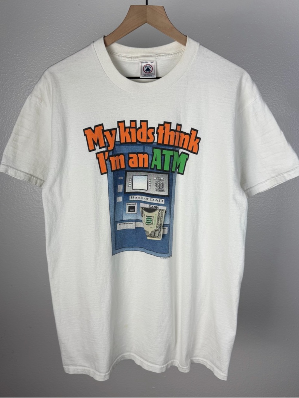 My Kids Think I'm an ATM Vintage Graphic Funny Parody Humor 90’s T Shirt Large